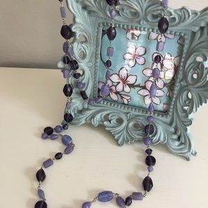 Charming Charlie Beaded necklace purple